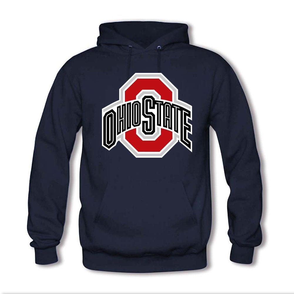 Congjun Shen Custom Men's Ohio State Buckeyes logo Sweatshirt Hoodie XXXL Navy