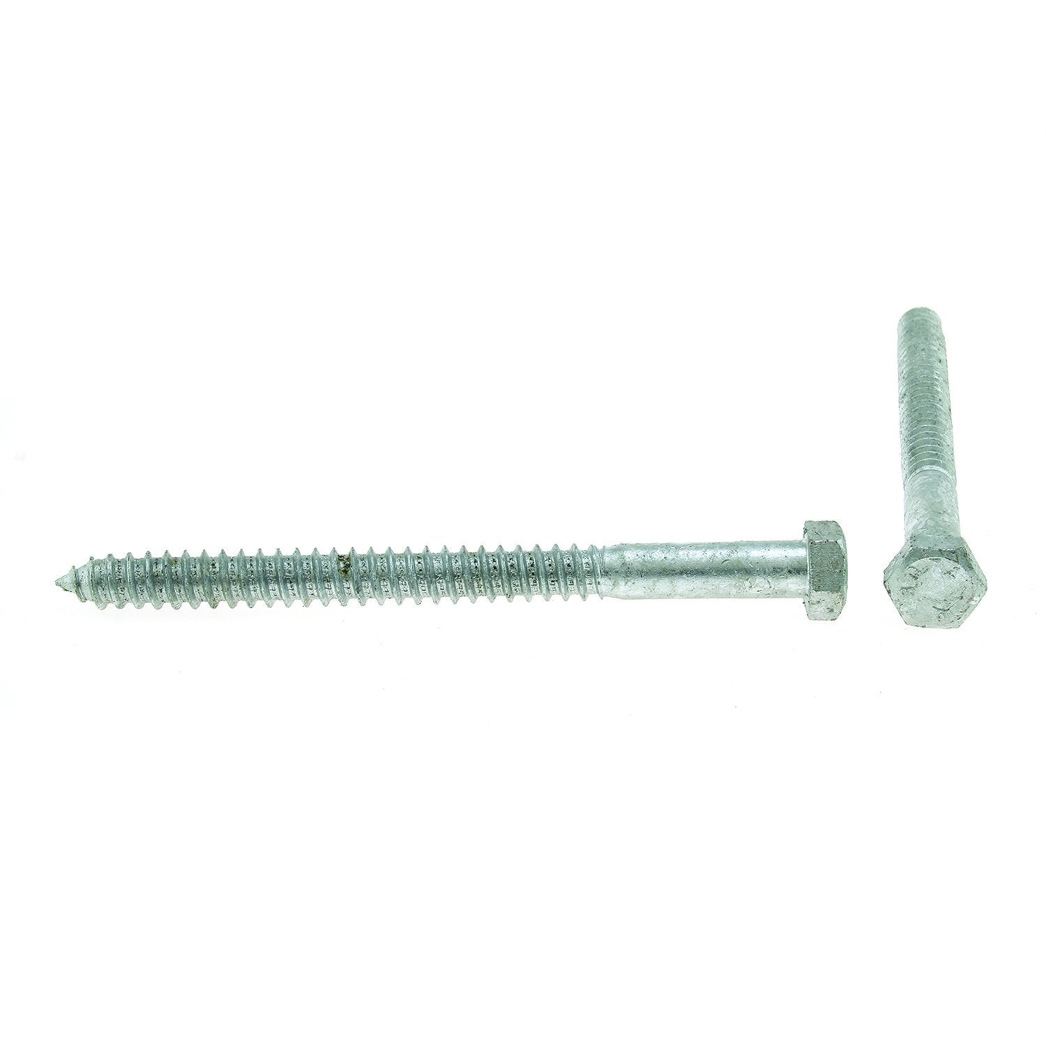 Prime-Line 9057548 Hex Lag Screws, 5/8 in. X 8 in, A307 Grade A Hot Dip Galvanized Steel (10 Count), Zinc (Pack of 4)