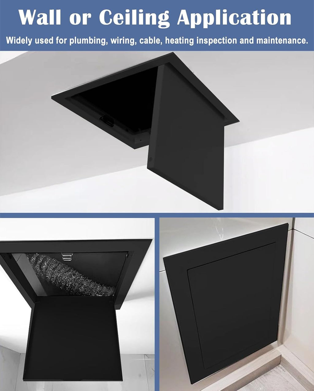 Access Panel, Metal Access Panel Plumbing Electrical Click Open Drywall Cover Screws Multiple Sizes(22x16in(55x40cm))