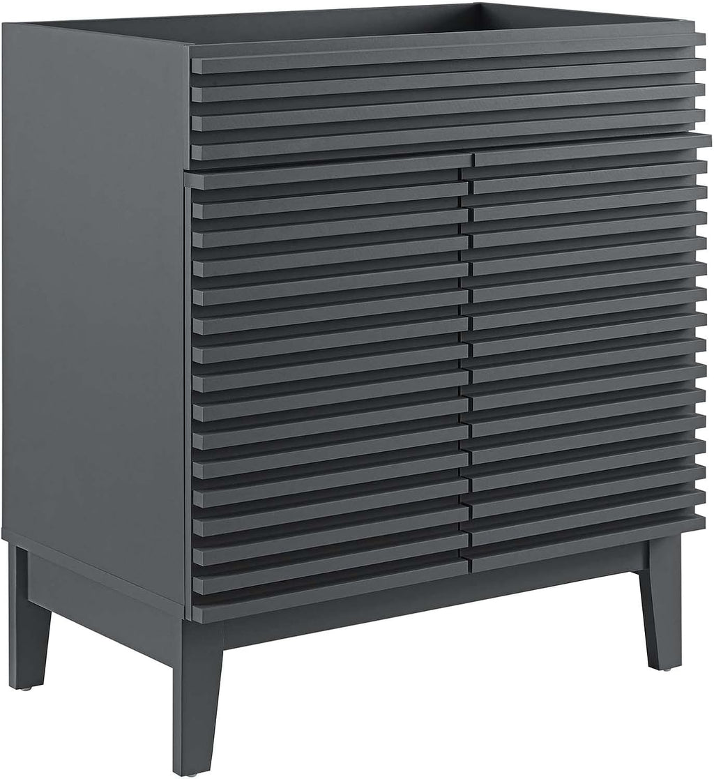 Modway Render 30' Bathroom Vanity in Gray - Sink Basin Not Included