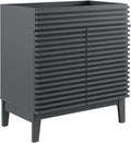 Modway Render 30' Bathroom Vanity in Gray - Sink Basin Not Included
