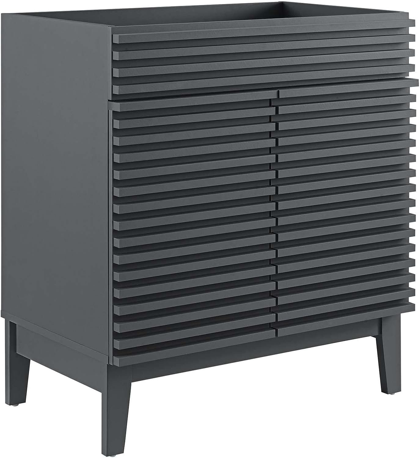 Modway Render 30' Bathroom Vanity in Gray - Sink Basin Not Included