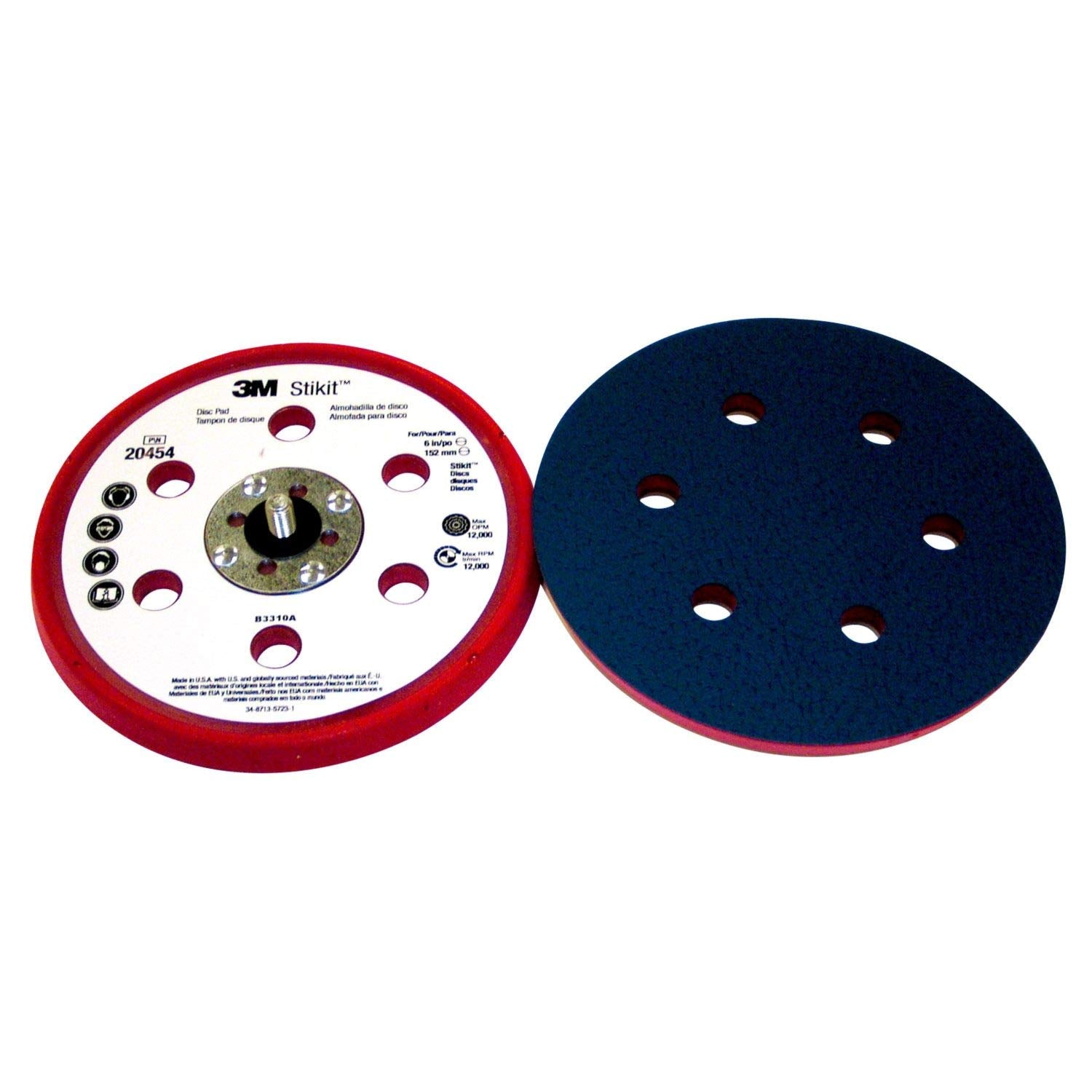 Cubitron II 3M Stikit Low Profile Disc Pad, 20454, 6 in x 3/8 in x 5/16-24 External, D/F