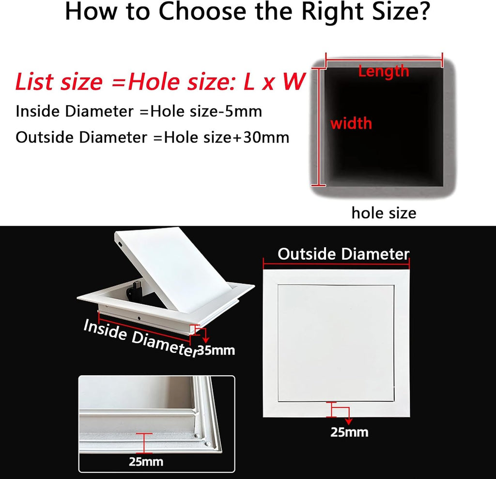Aluminium Access Panel Metal Recessed Wall Access Door, Click Open Access Panel for Drywall Wall Ceiling, Flush Mount Wall Hole Cover Plate with Screws, for Plumbing Electric(18x22in/45.7x55.9cm)