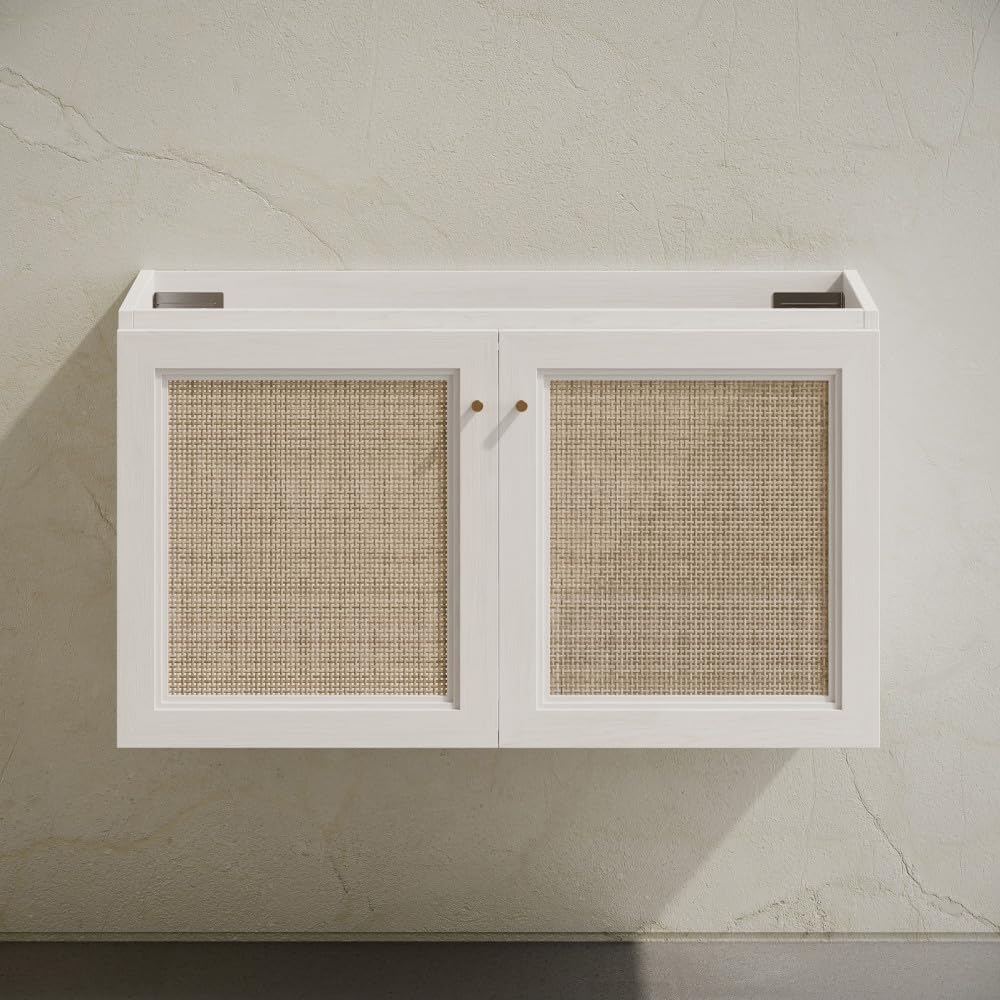 Swiss Madison Classe 36' Wall-Mounted Bathroom Vanity in White Oak Without Sink Top