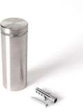 Stainless Steel Standoff 1-1/4 Inch Diameter x 3 Inch Barrel Length Brushed Finish for PVC, Glass and Acrylic Sign Stand Off Wall Anchors and Screws 48 Piece Small Store Pack