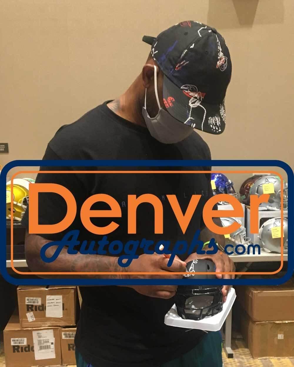 Fred Taylor Autographed Jacksonville Jaguars Eclipse Mini Helmet BAS 31372 - Autographed NFL Mini Helmets