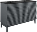 Modway Render 48' Double Bathroom Vanity in Gray Black
