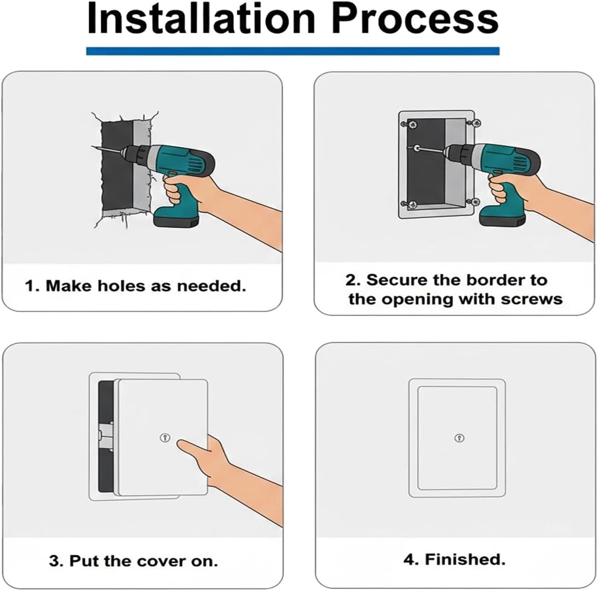 Wall Access Panel, Key-Locked Access Panel Door, Heavy Duty Metal Aluminum Alloy Electric Panel Cover for Ceiling Shopping Mall/fire Fighting Pipeline 12 26 36 44 48 in Wide