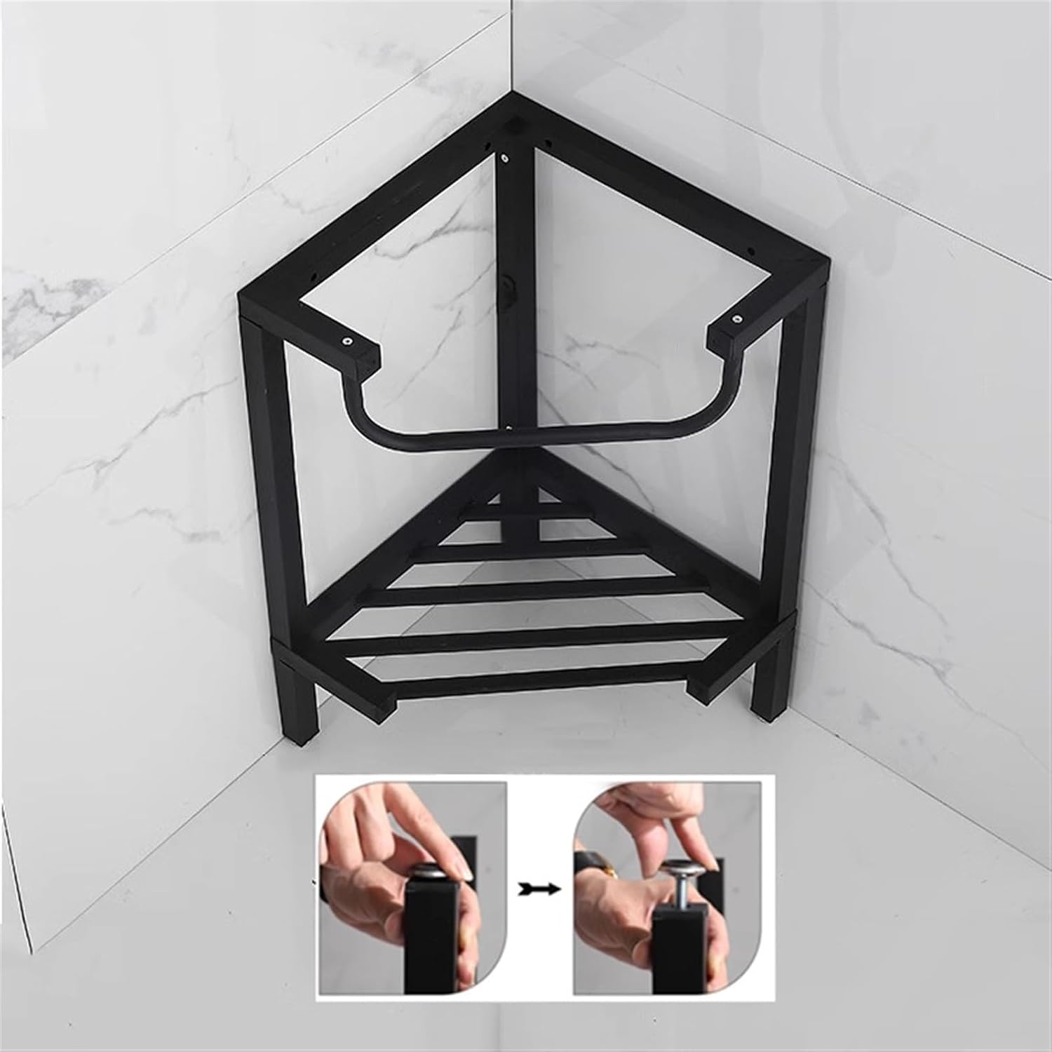 Bathroom Pedestal Sink, Corner Bathroom Vanity Sink with Stainless Steel Storage Stand, Triangular Ceramic Basin Top Console Sink Freestanding Sink with Faucet & Drain an(D 38CM)