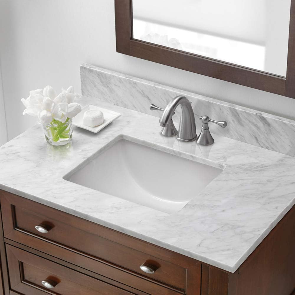 Cahaba 31 in. x 19 in. Carrara Marble Vanity Top & 4 in. Spread