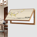 JHDXL Wall Mounted Electrical Panel Cover, Chinese Style Wall Art to Cover, with Hydraulic Rod Support, for Bedroom, Living Room(Yellow1,80 * 40cm/31.5 * 15.7in)