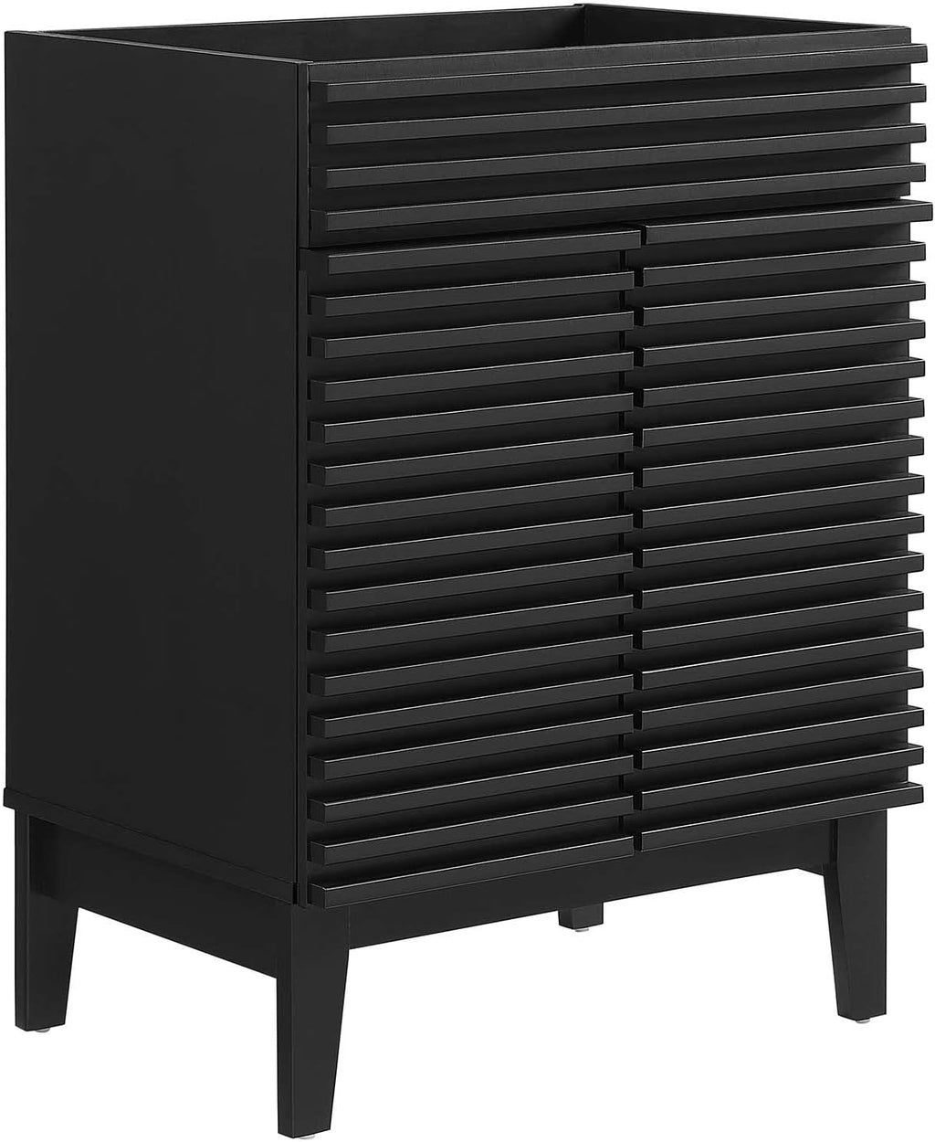 Modway Render Bathroom Vanity Cabinet in Black - Sink Basin Not Included