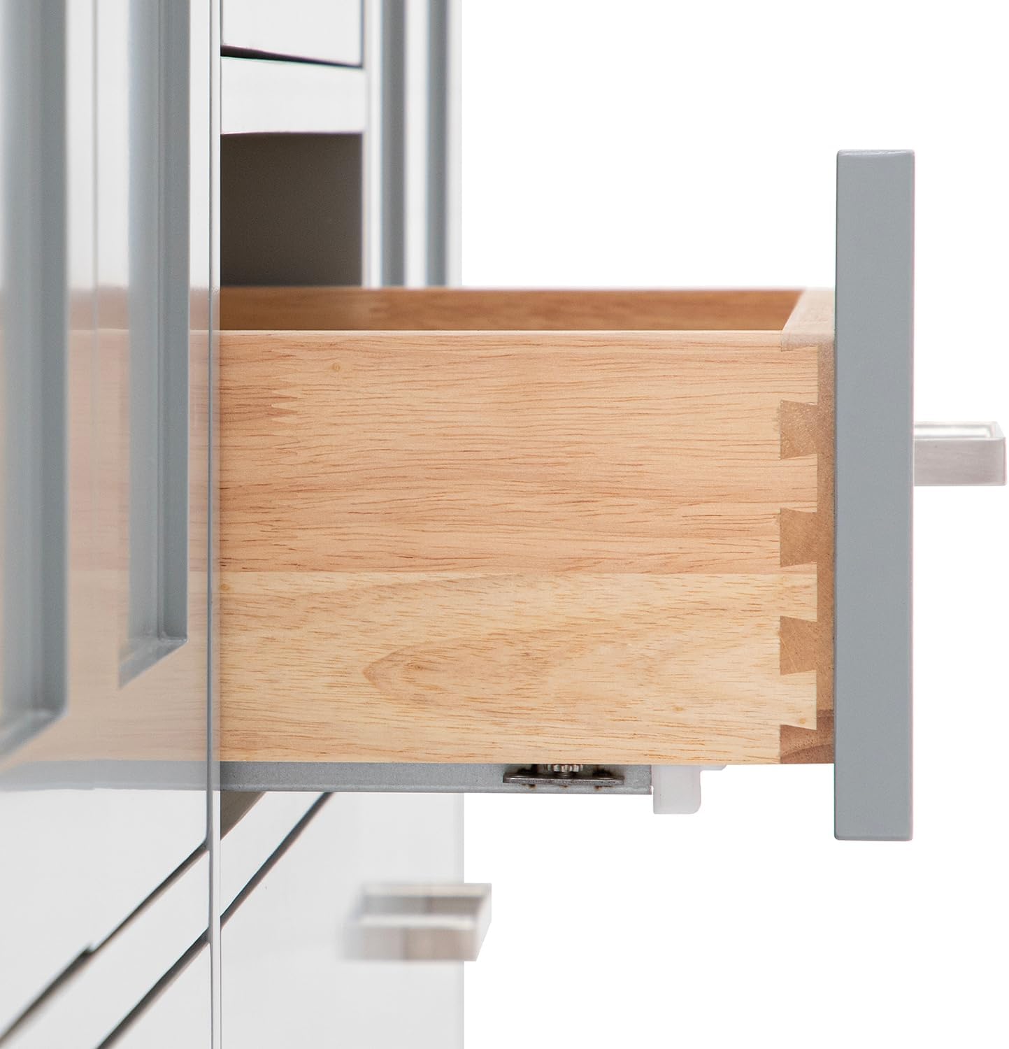 ARIEL Cambridge 66-inch Bathroom Vanity with Sink,Solid Wood, 1.5-inch Carrara White Quartz Countertop & Backsplash, Single Oval Porcelain Sink, 2 Soft Closing Doors, 9 Dovetail Drawers, Grey