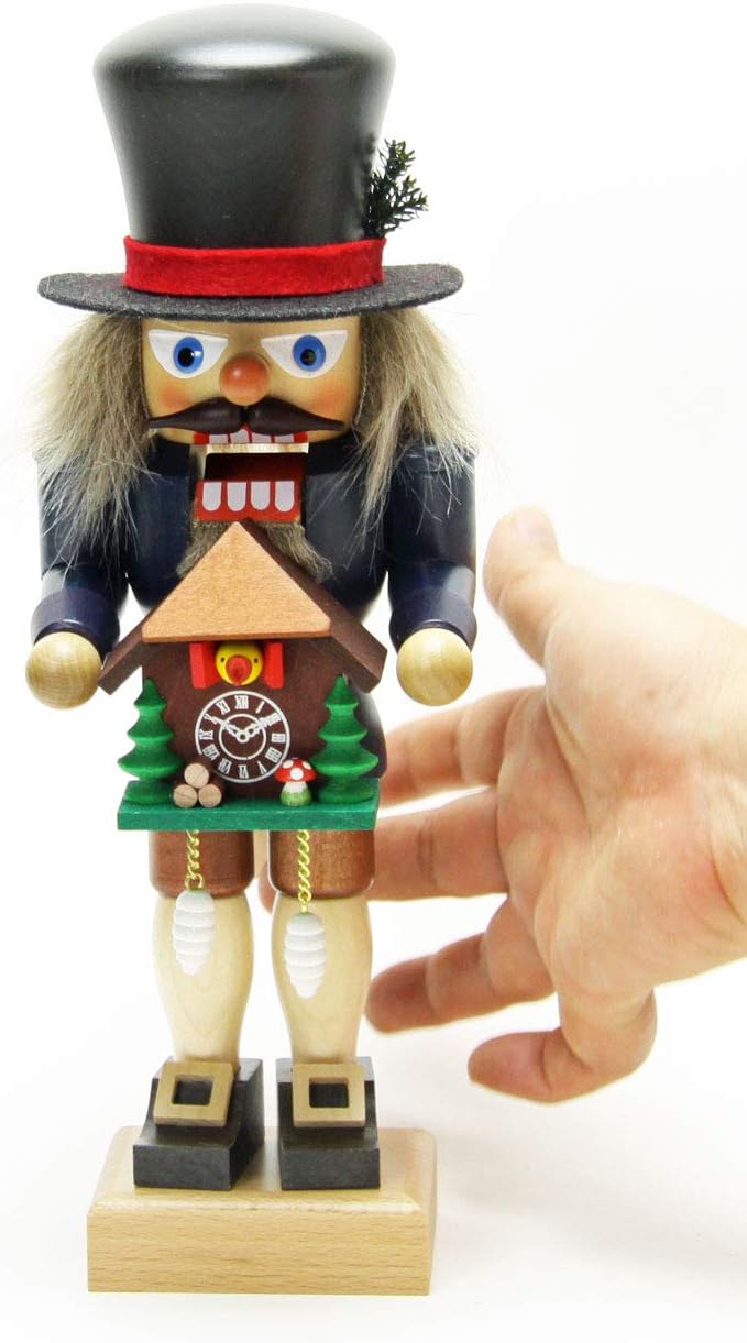 German Christmas Nutcracker Black Forester with Cuckoo Clock - 27,0cm / 10.6inch - Christian Ulbricht