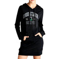 Ohio State Buckeyes Eagle Women Long Sleeve Pullover Pocket Sweatshirt Hoodie Black