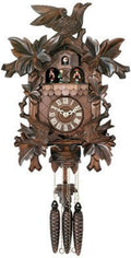 One Day Hand-Carved Musical Cuckoo Clock with Dancers and Animated Birds