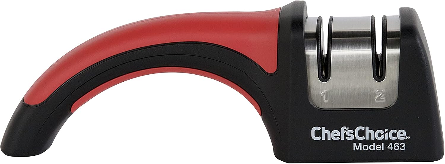 Chef'sChoice Professional Manual Knife Sharpeners Pronto Hone for 15-Degree Straight-Edge and Serrated Knives with Precise Angle Control & Compact Footprint, 2 Stage, Black (Pack of 6)