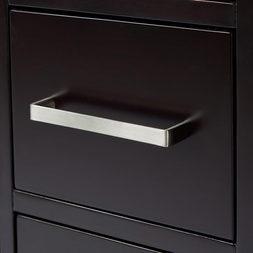 ARIEL Cambridge 42-inch Bathroom Vanity with Sink,Solid Wood, 1.5-inch Carrara White Quartz Countertop, Single Rectangular Porcelain Sink, 2 Soft Closing Doors, 9 Dovetail Drawers, Espresso