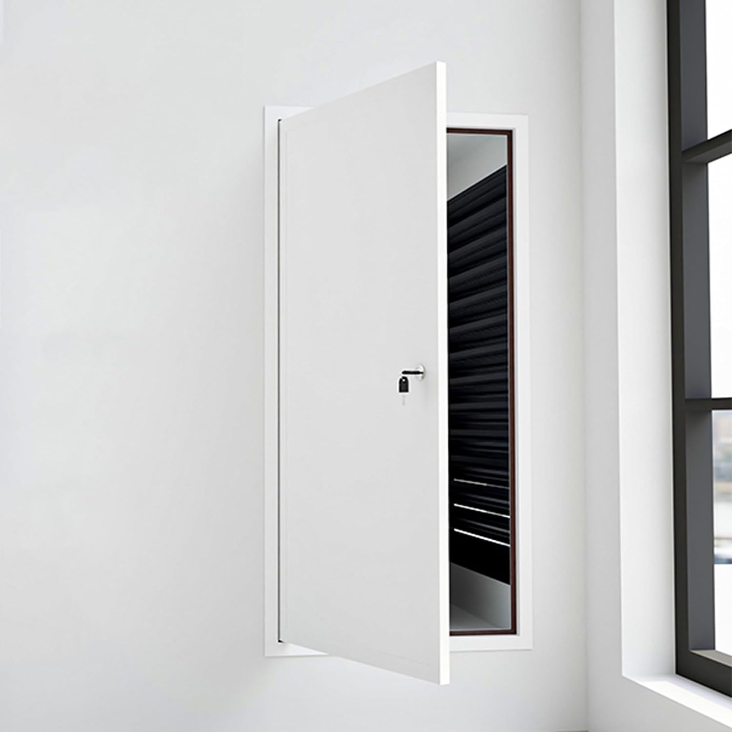 Customizable Lockable Metal Access Door with Keys - 40x65cm Plumbing & Electrical Access Panel for Drywall - Secure and Durable Solution for Maintenance