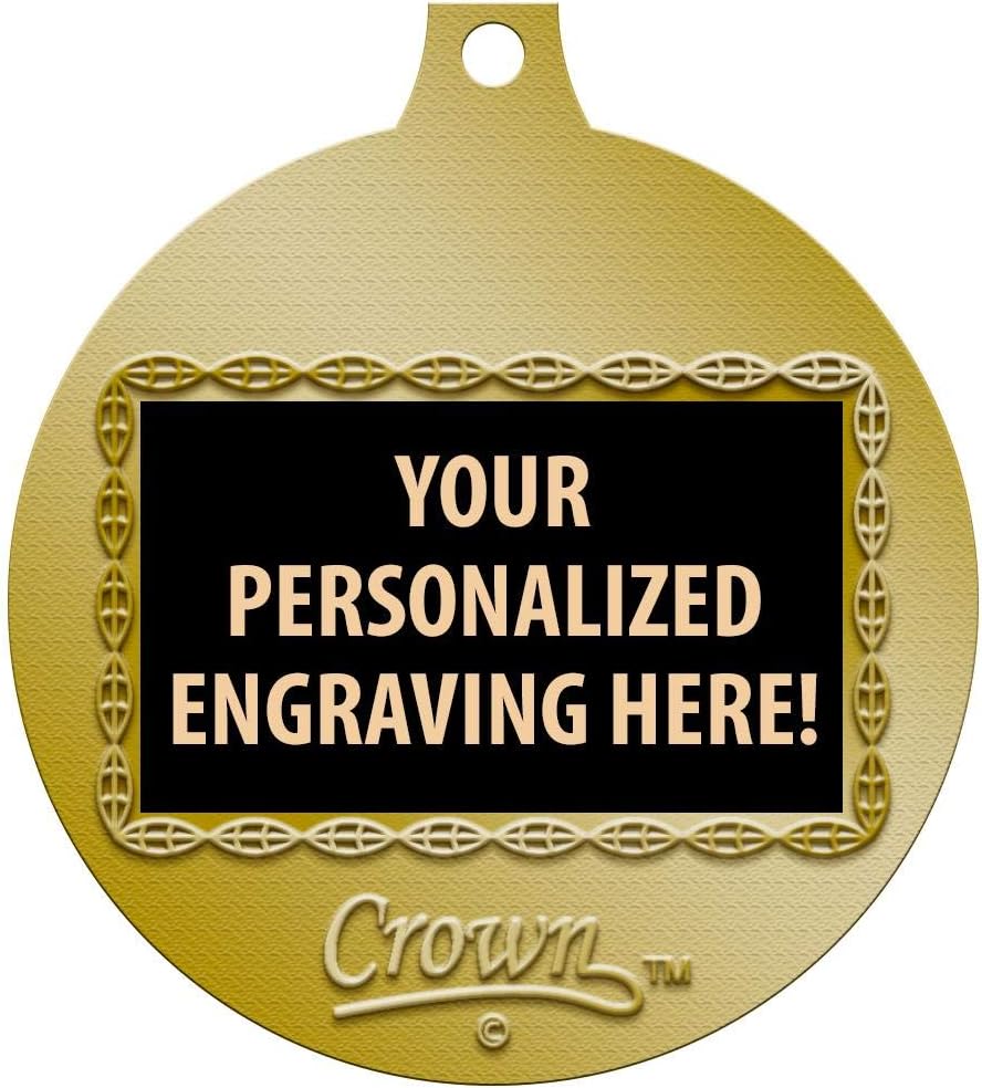 Crown Awards Academic Medals, 2' Gold Lamp of Learning Education Medal Award with Free Custom Engraving Prime
