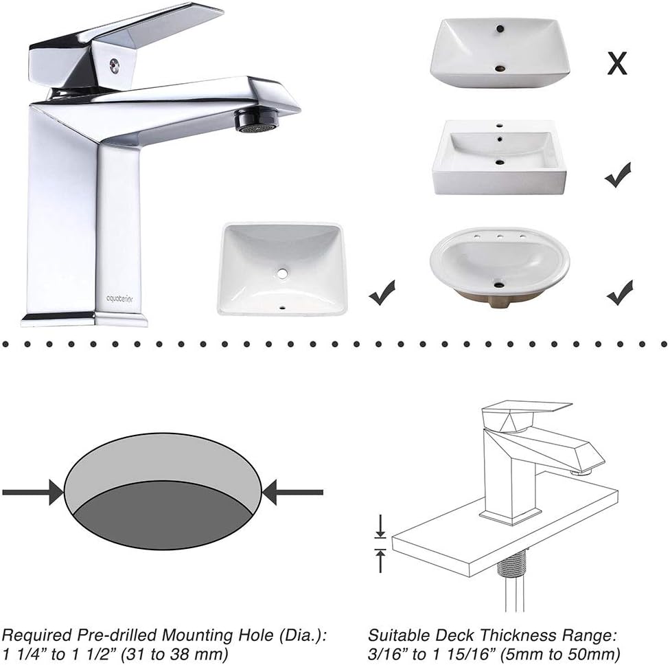 Aquaterior Rectangle Bathroom Vessel Sink Porcelain with Single Handle Faucet Pop-up Drain Combo White Vanity Sink Above Counter Modern for Lavatory Hotel Basin Home Washing Basin