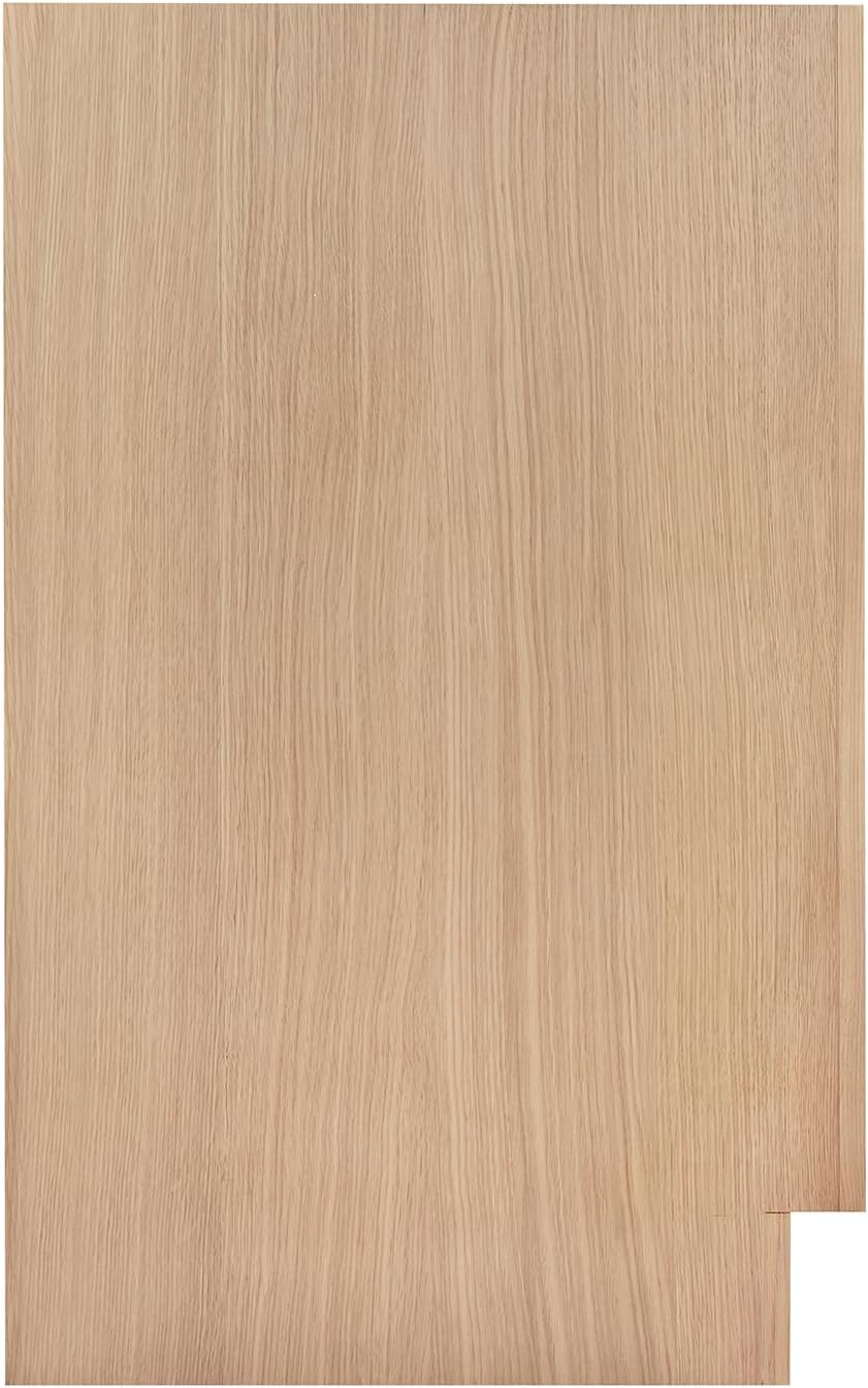 ARIEL Hepburn 30-inch Bathroom Vanity Base Cabinet,Solid Wood, 2 Soft Closing Doors, 1 Dovetail Drawers, White Oak