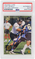 Tony Boselli Signed Jacksonville Jaguars 1995 Upper Deck Football Rookie Card #2 - (PSA/DNA Encapsulated) - Football Slabbed Autographed Rookie Cards