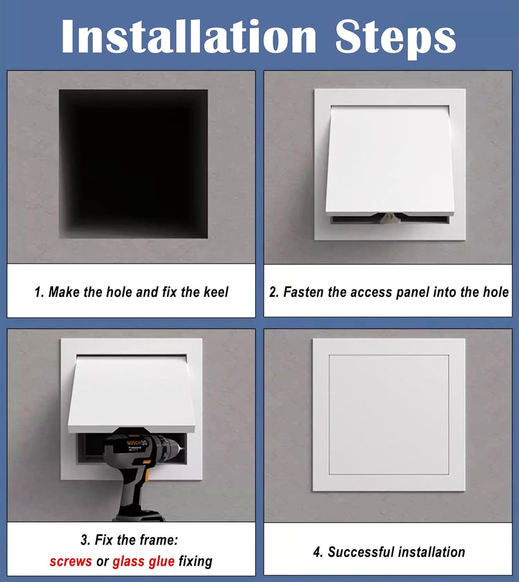 Push to Open Access Panel Screw in, Metal Attic Door/Wall and Ceiling Electrical Plumbing Access Door, Easy Access Flush Wall Hole Cover(30x16in(75x40cm))