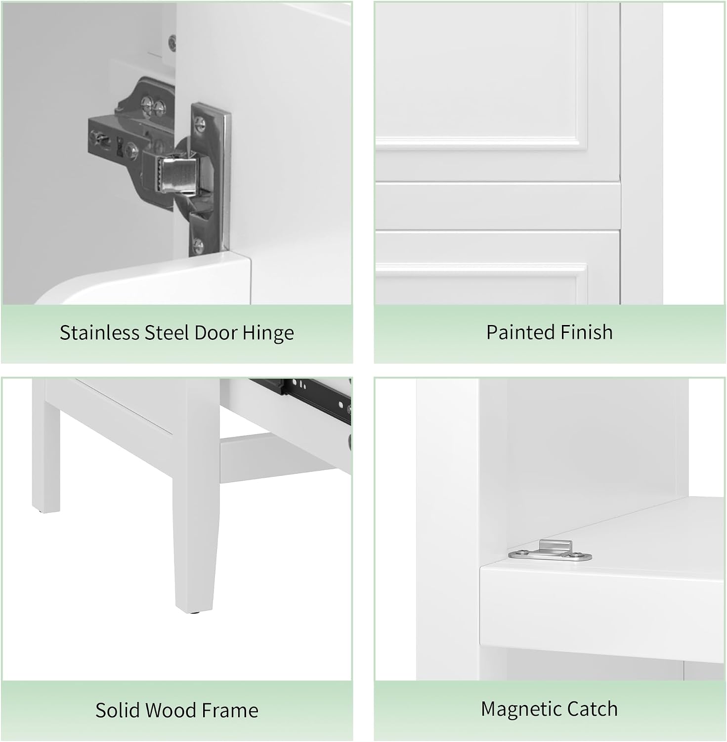 20-inch Bathroom Vanity with Sink Combo, Free-Standing Single Bathroom Storage Cabinet with Soft Closing Door, Storage Rack, and Drawer, Vanity with Ceramic Basin for Bathroom (White)