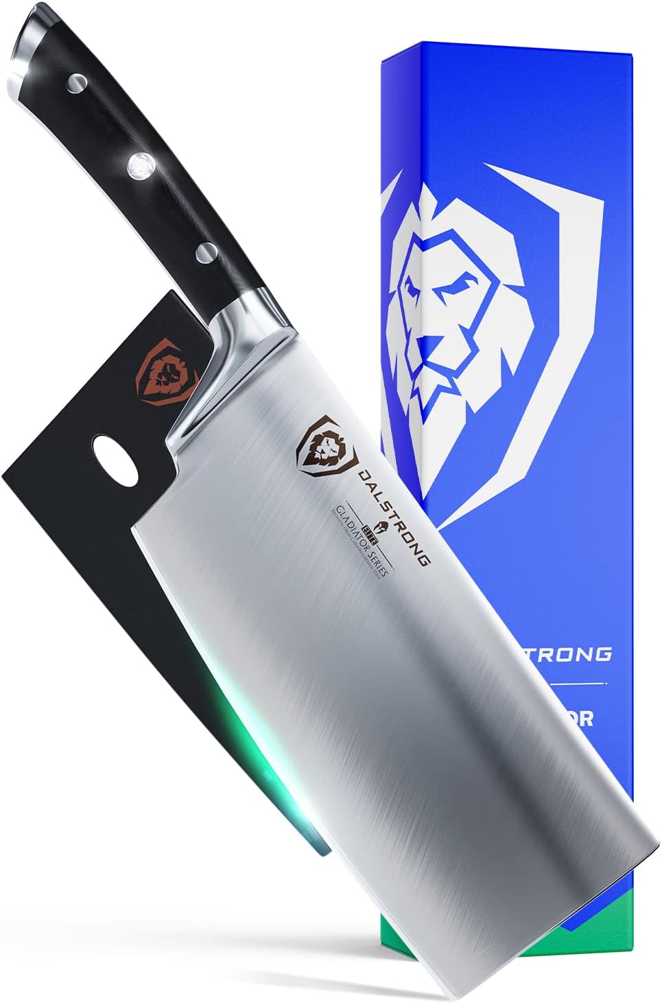 Dalstrong 7' Butcher Meat Cleaver Knife-Gladiator Series-Razor Sharp - Forged High Carbon German Steel Giftable Kitchen Knife - Black Handle-w/Sheath- NSF Certified