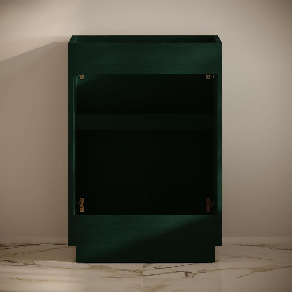 St. Tropez 24' Freestanding Bathroom Vanity Cabinet Without Top in Green Oak