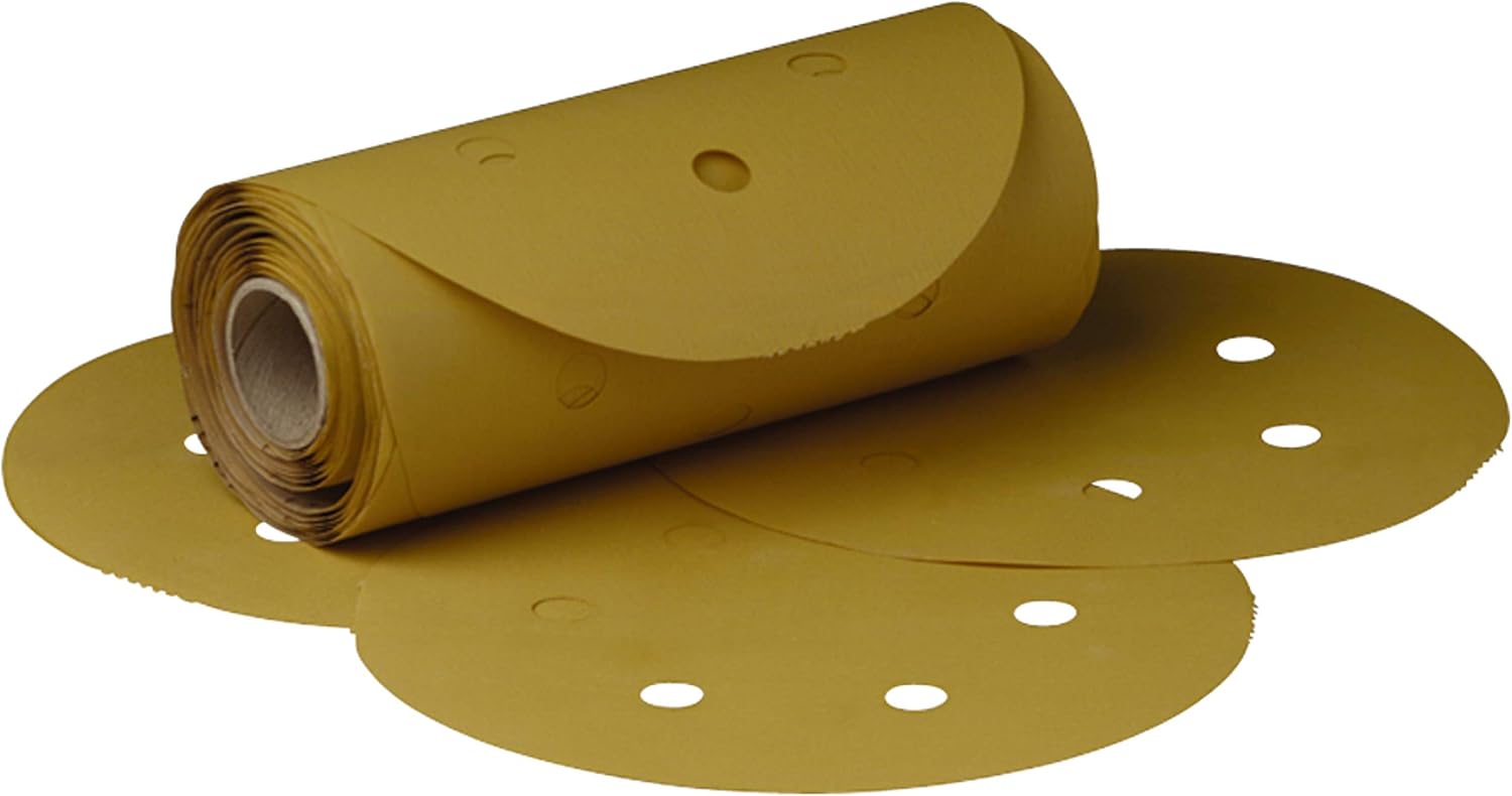 3M Stikit Gold Film Disc Roll Dust Free 225L, 01375, 6 in, P320 Grade, 125 Discs, Automotive Abrasives