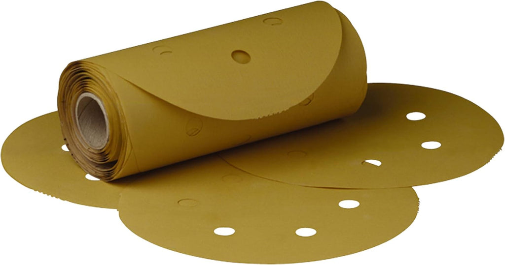 3M Stikit Gold Film Disc Roll Dust Free 225L, 01380, 6 in, P150 Grade, 125 Discs, Automotive Abrasives