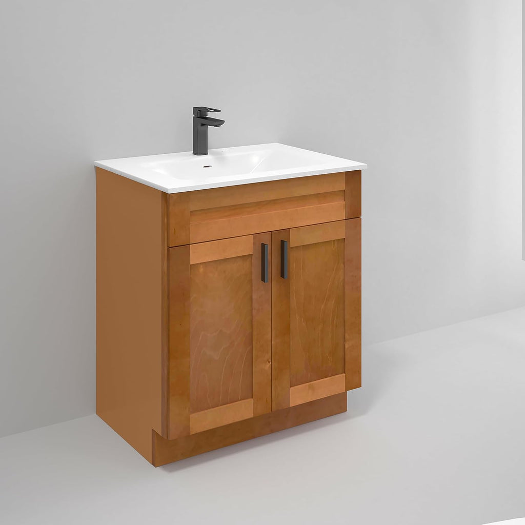 Maple Shaker Sink Base Bathroom Vanity 24'/30'/36' Width (30' Width)