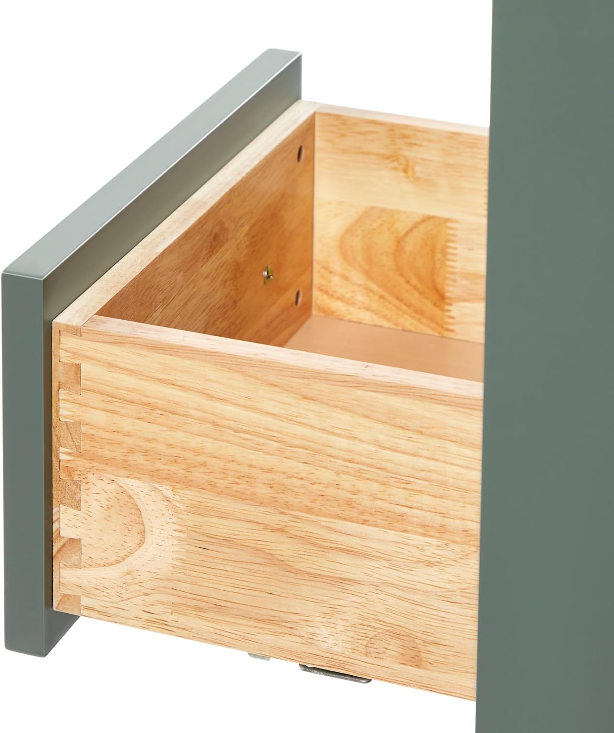 DKB Beckford 72-inch Vintage Green Bathroom Vanity with Left & Right Rectangle Double Sinks, Pure White Quartz Countertop & Backsplash, Solid Wood Frame, Soft-Closing & Dovetail Drawers
