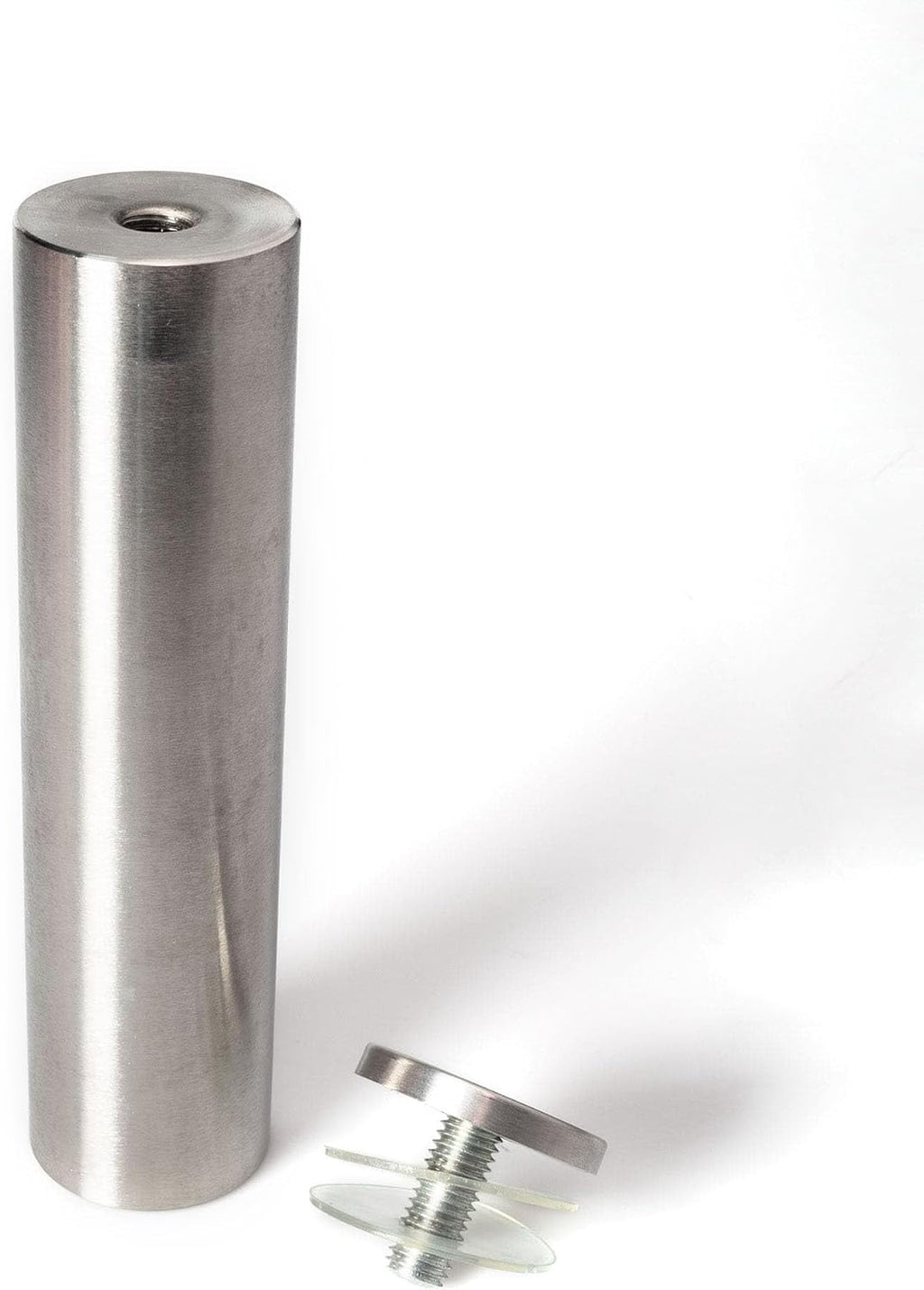 Stainless Steel Standoff 1-1/2 Inch Diameter x 6 Inch Barrel Length Brushed Finish for PVC, Glass and Acrylic Sign Stand Off Wall Anchors and Screws 20 Piece Store/Restaurant Pack