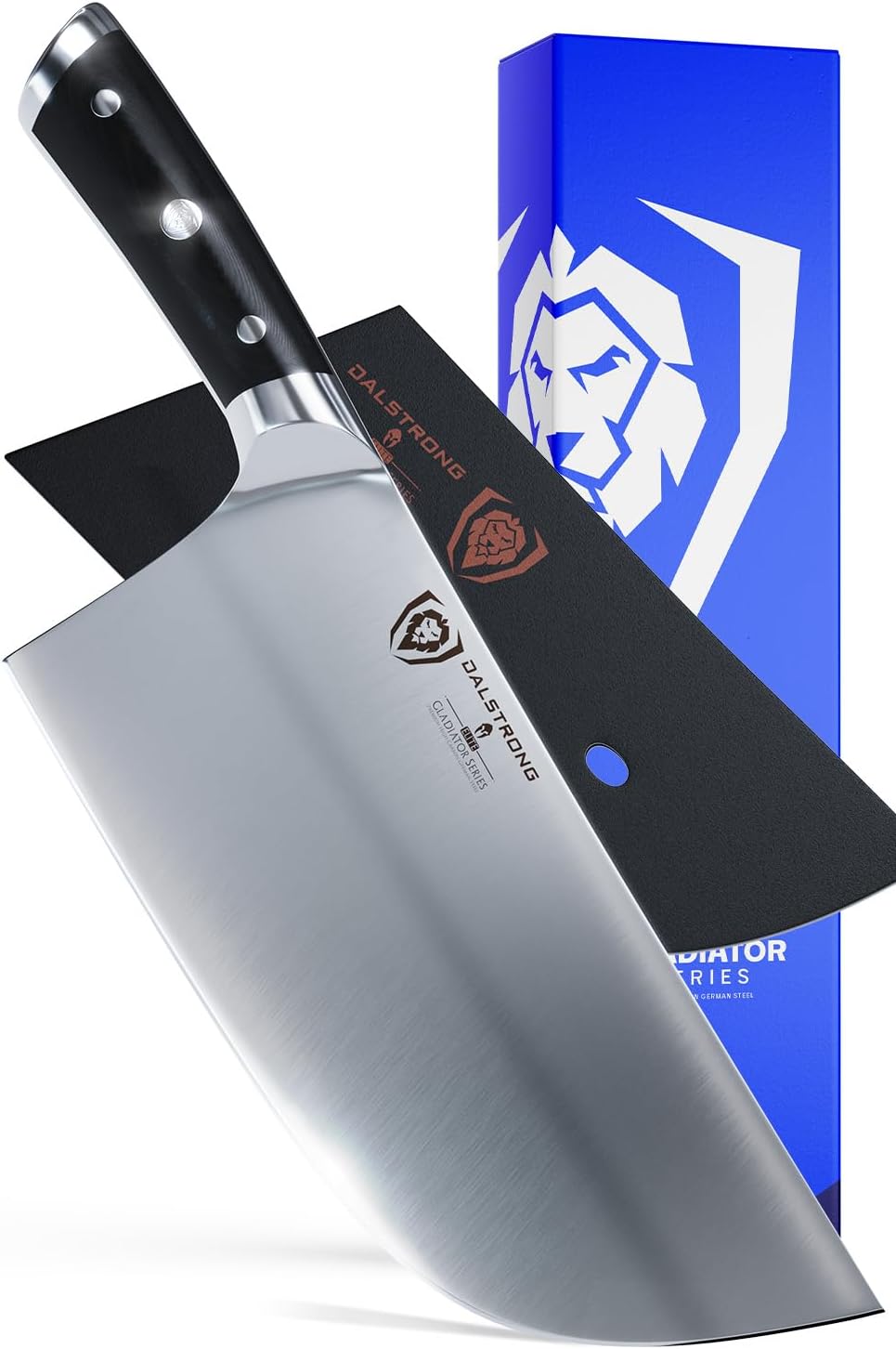 Dalstrong Meat Cleaver Knife-9'- Gladiator Series-'The Ravager'-Heavy Duty Butcher Kitchen Knife Gift-Forged High Carbon German Steel-BBQ, Meat Knife-w/Sheath-NSF Certified