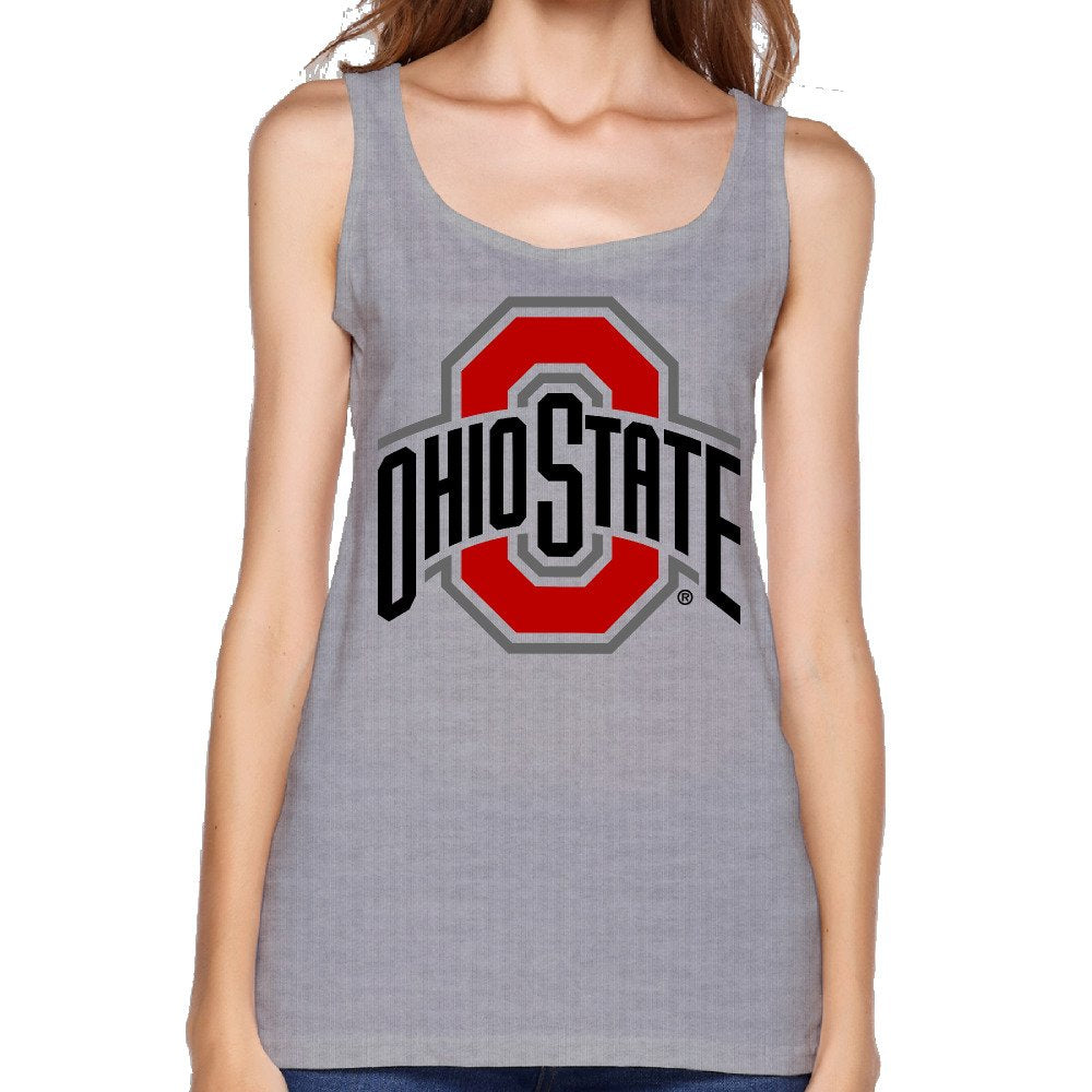 Ohio State Buckeyes Women Tank Top T-Shirt Gray