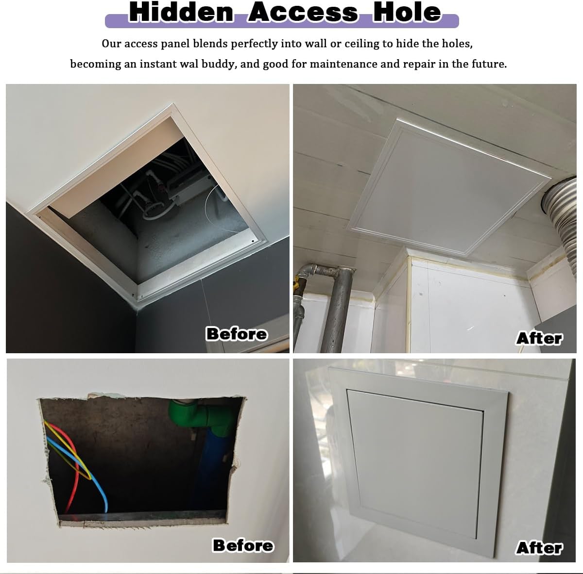 Access Doors Panel, Aluminum Alloy Wall Access Door for Drywall Ceiling Access Panel, for Electrical and Plumbing Hidden Cover (Screwdriver Latch)(24x30in(600x750mm))