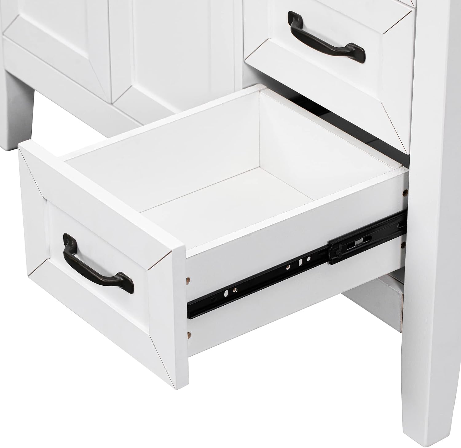 YOPTO 36' Bathroom Vanity Without Sink,Cabinet Base Only,Solid Wood Cabinets Basin Vessel Set with 3 Drawers,Water-Proof,Stain Proof,Ample Enclosed Storage Spaces,White