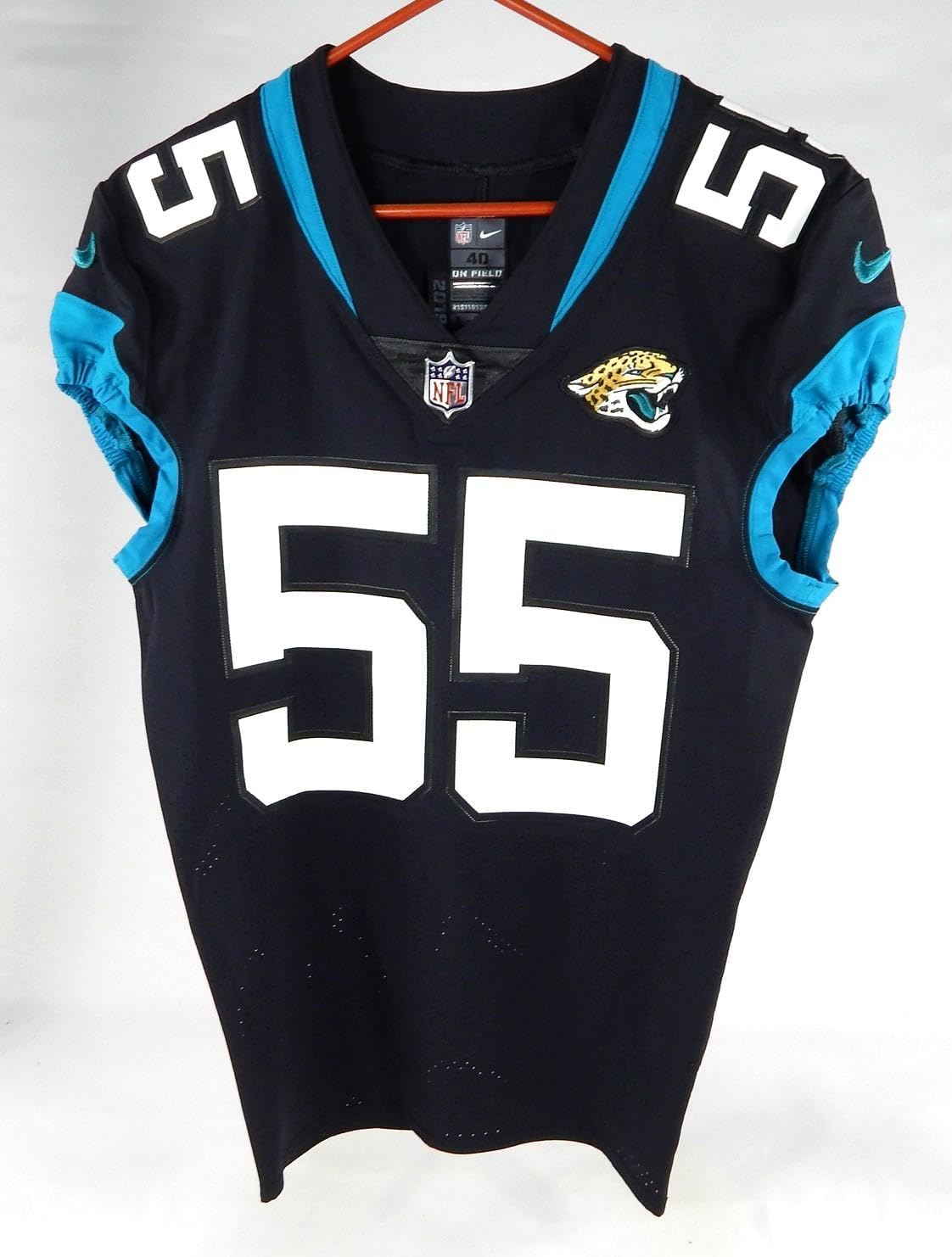 2019 Jacksonville Jaguars #55 Game Issued Jersey Nameplate Removed 40 36 - Unsigned NFL Game Used Jerseys