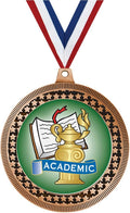 Crown Awards 2.75' Academic Medal Award, Bronze Vega Academic Team Trophy Award Includes Free Neck Ribbon Prime
