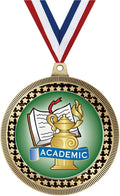 Crown Awards 2.75' Academic Award Medal, Gold Vega Academic Team Trophy Award Includes Free Neck Ribbon