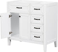 YOPTO 36' Bathroom Vanity Without Sink,Cabinet Base Only,Solid Wood Cabinets Basin Vessel Set with 3 Drawers,Water-Proof,Stain Proof,Ample Enclosed Storage Spaces,White