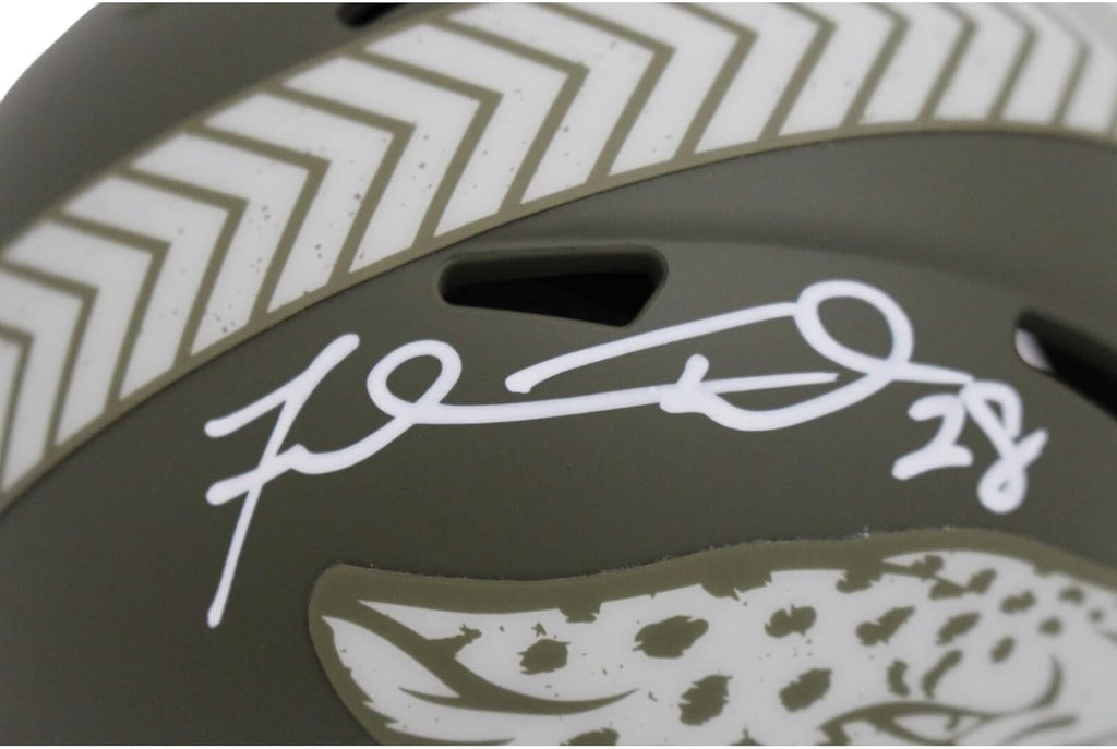 Fred Taylor Autographed Jacksonville Jaguars 22 STS Mini Helmet Beckett 46766 - Autographed NFL Mini Helmets