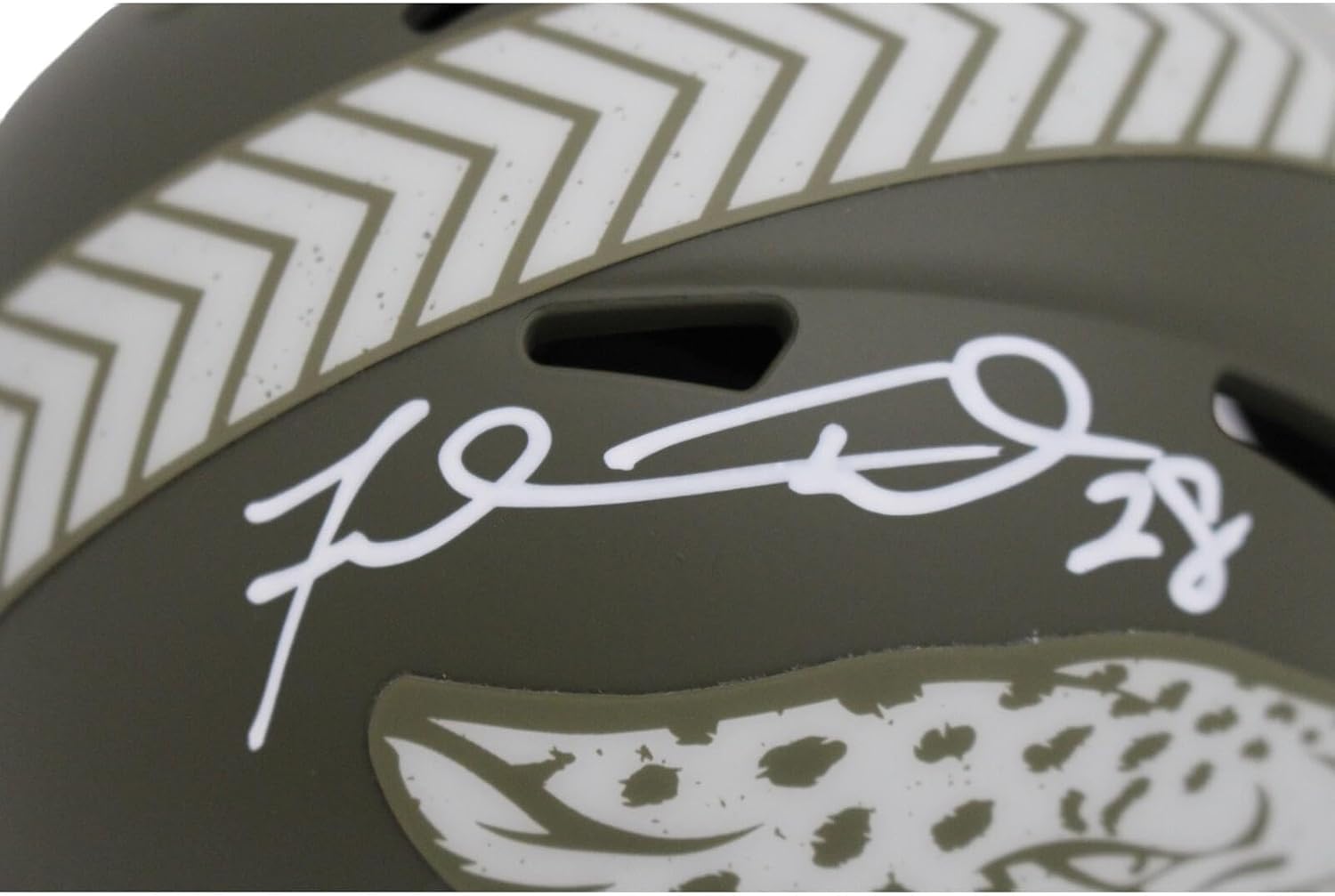 Fred Taylor Autographed Jacksonville Jaguars 22 STS Mini Helmet Beckett 46766 - Autographed NFL Mini Helmets