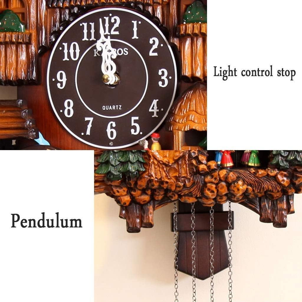 Hand-Carved Cuckoo Clock Creative Fashion Cuckoo Children's Clock Simple Living Room Clock