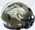 Fred Taylor Signed Jaguars Salute to Service Speed Mini Helmet-Beckett W Holo - Autographed NFL Mini Helmets