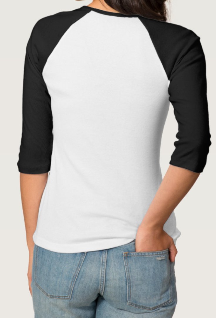 NINJOE Women's 3/4 Raglan Ohio State Buckeyes Football Cool Tshirt Black M